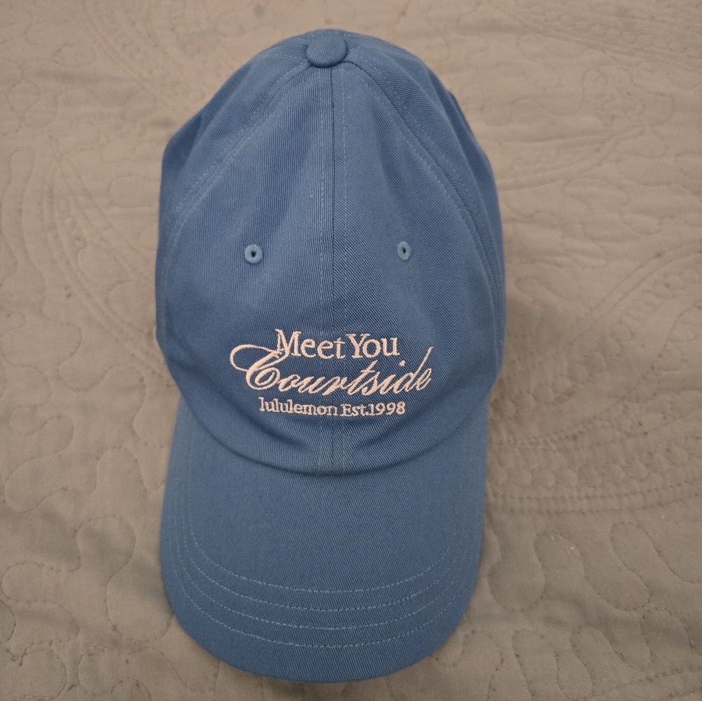 Lululemon Classic Ball Cap Tennis Club Size Small Medium Color Pool Party White